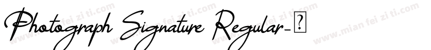 Photograph Signature Regular字体转换
